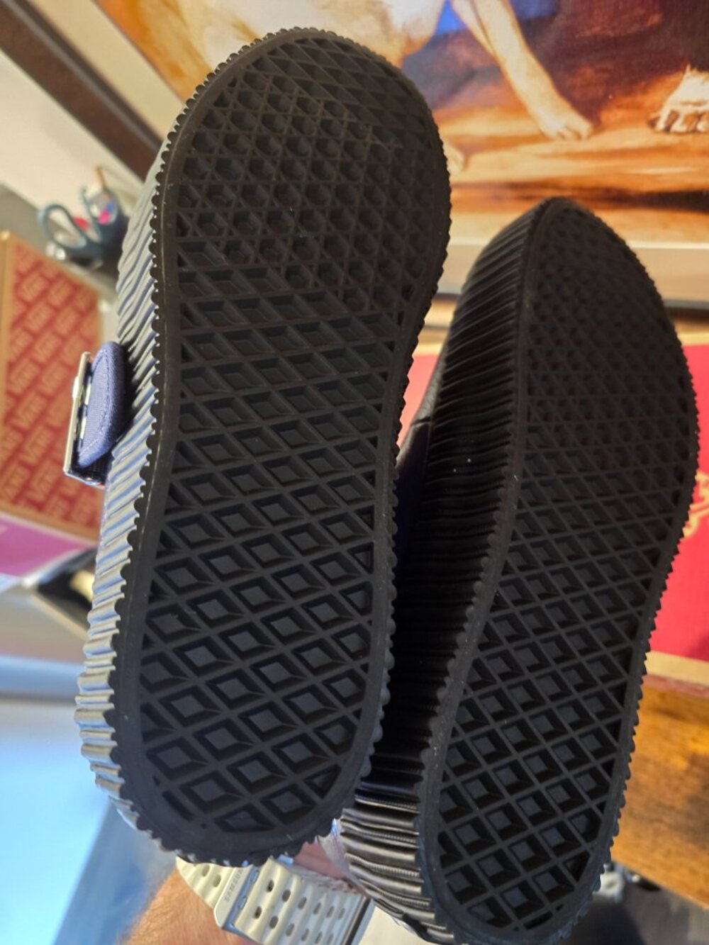 Vans Mary Jane Creeper Platform Shoe Navy / Black VN000V16EMT Women's Sz 8 NEW - Picture 9 of 10
